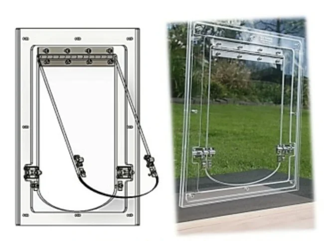 Underbelly side profile In-Glass Pet Doors